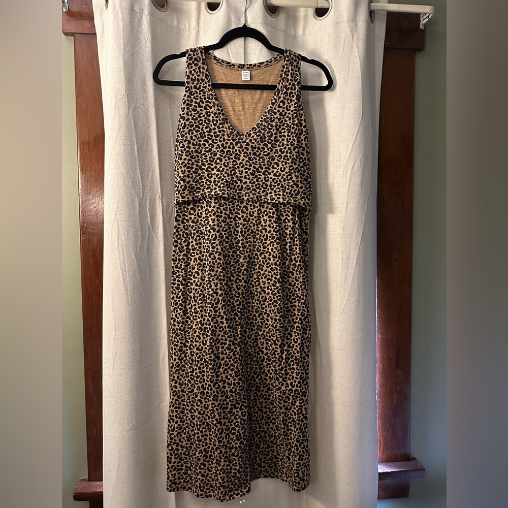 Leopard Print Nursing Dress